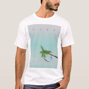 Camiseta Cuba Hammock Vintage, estilo impressão de férias.