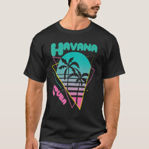 Camiseta Cuba Havana Palm Tree Caribe Lar Cubano