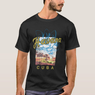 Camiseta Cuba Havana Retro Sunset Cuban Vintage