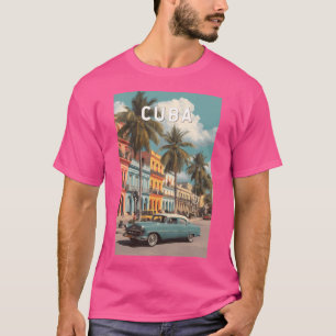 Camiseta Cuba Illustração Viagem Art Vintage