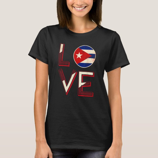 Camiseta Cuba Love Cuban Flag Havana (Frente)