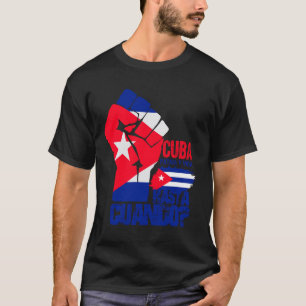 Camiseta Cuba Pátria E Vida Bandeira Cubana Pátria Cubano C