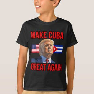 Camiseta Cuba Patriótico Liberdade Cuba Bandeira EUA Gráfic