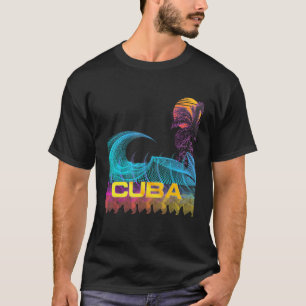 Camiseta Cuba Retro 80s Estilo Vintage Surf Vaporwave