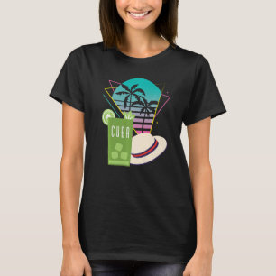 Camiseta Cuba Souvenir Havana Palmeira Hispânica