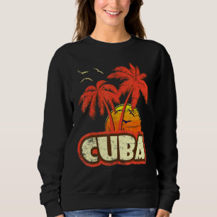 Camiseta Cuba Summer Palm Trees 80s Beach Sunset
