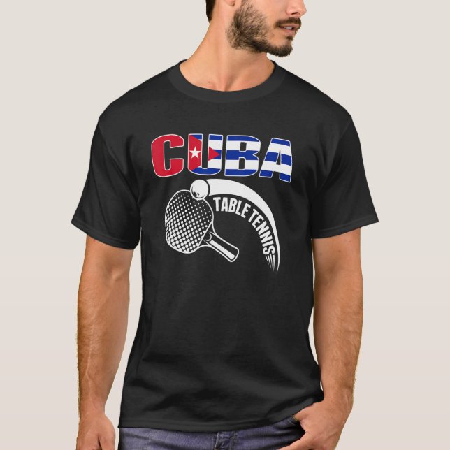Camiseta Cuba Table Tennis   Support Cuban Ping Pong Team 2 (Frente)