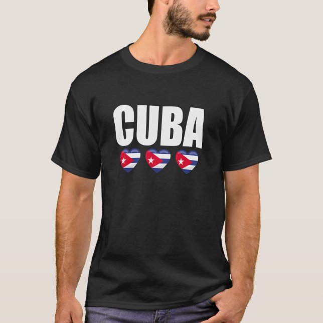 Camiseta Cuba Vintage Cuban Flag (Frente)
