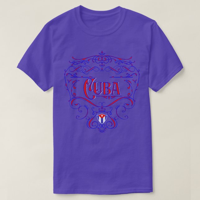 Camiseta Cuba Vintage Neon design (Frente do Design)