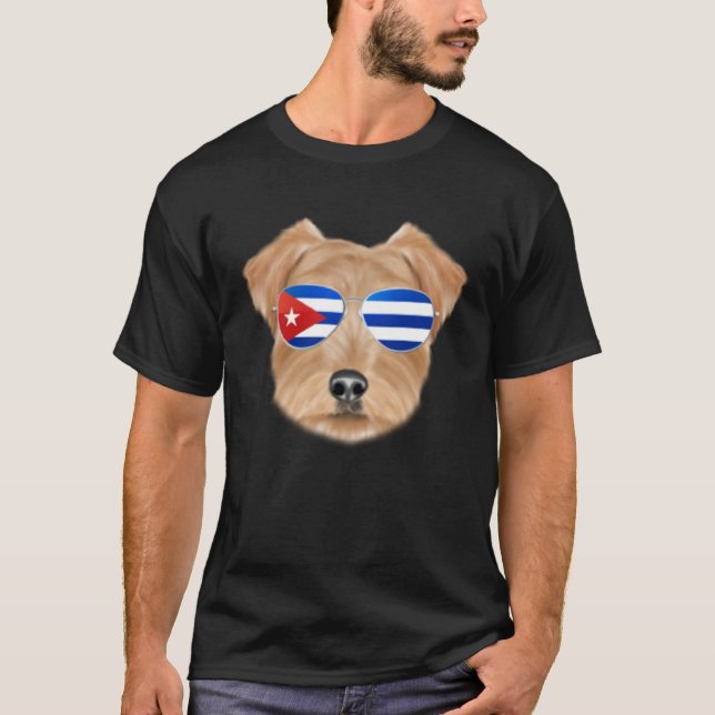 Camiseta Cuban Flag Norfolk Terrier Dog Cuba Pocket (Frente)