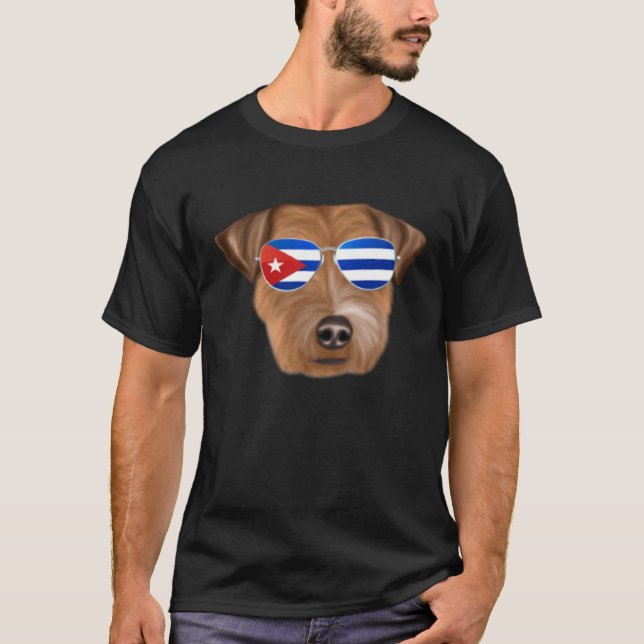 Camiseta Cuban Flag Russell Terrier Dog Cuba Pocket (Frente)