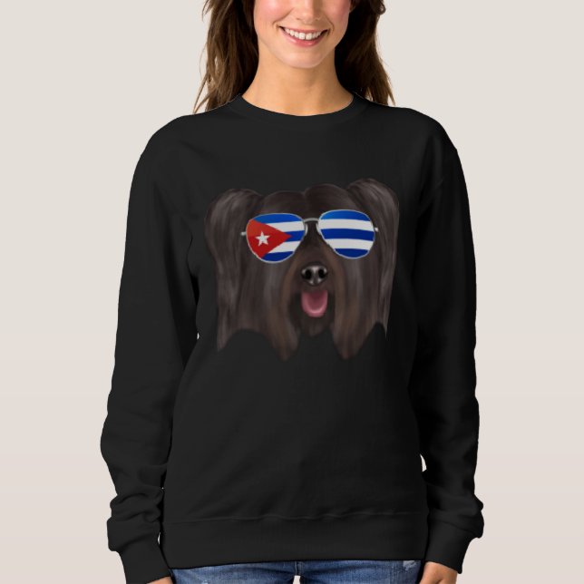 Camiseta Cuban Flag Skye Terrier Dog Cuba Pocket (Frente)