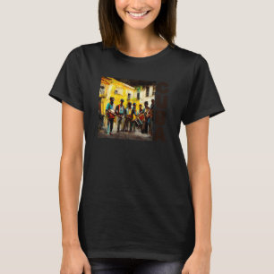 Camiseta Cuban Heritage Street Music Sol Music Havana Cuba