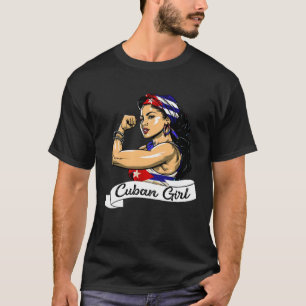 Camiseta Cubanita Flag Cubana Cuba Menina Orgulho Cubano M