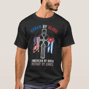 Camiseta Cubano por Blood American Por Escolha Do Patriota