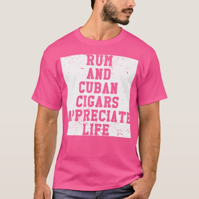 Camiseta Cubano Rum Drinker Havana Charutos Para Fumar Cuba (Frente)