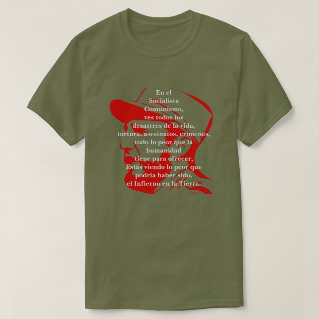 Camiseta Cubano, Socialista y Comunismo (Frente do Design)