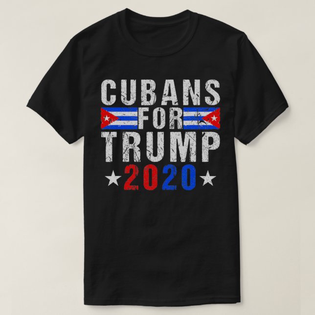 Camiseta Cubans For Trump Cuba Flag US Presidential Electio (Frente do Design)