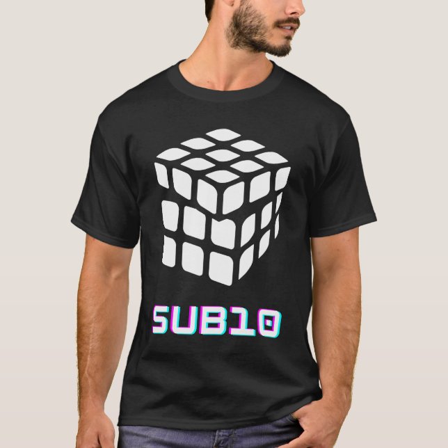 Camiseta Cube Puzzle Solve Time SUB10 (Frente)