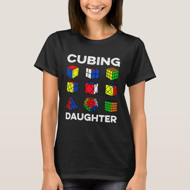 Camiseta Cubing Daughter Speedcubing Speedsolving Cuber (Frente)
