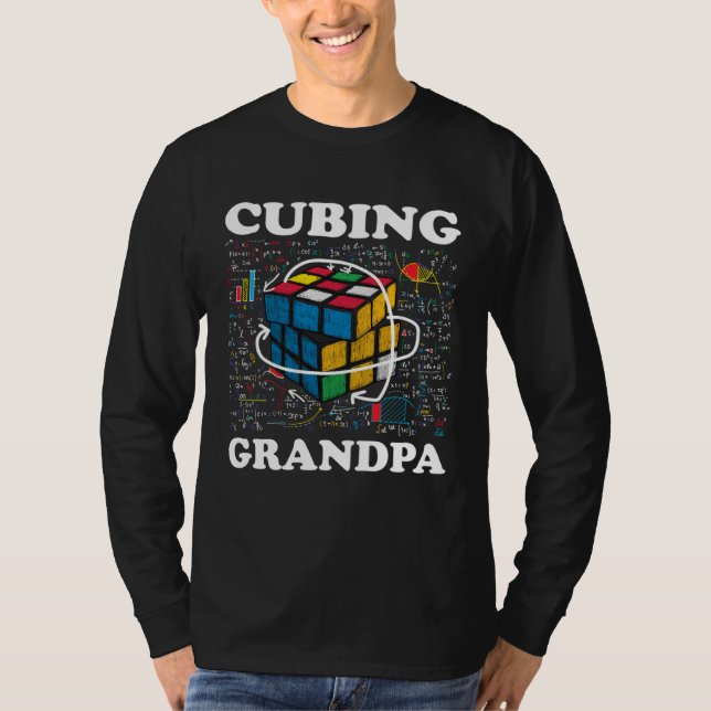Camiseta Cubing Grandpa Speed Cubing Math (Frente)