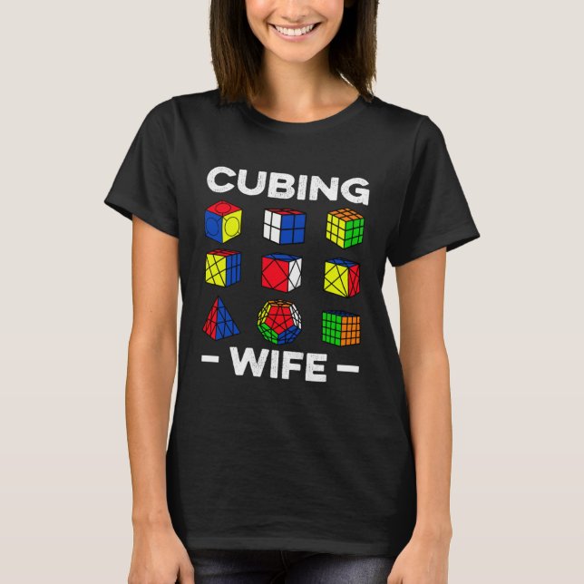 Camiseta Cubing Wife Speedcubing Speedsolving Cuber (Frente)