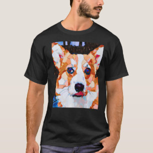Camiseta Cubismo de retrato de Corgi