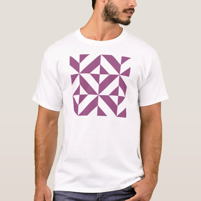 Camiseta Cubo de Deco Geométrico Quente (Frente)