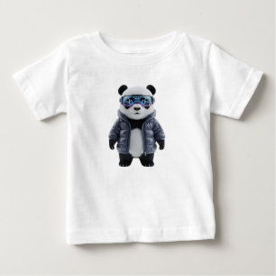 Camiseta Cubo de Panda Cyberpunk em Neon Tóquio