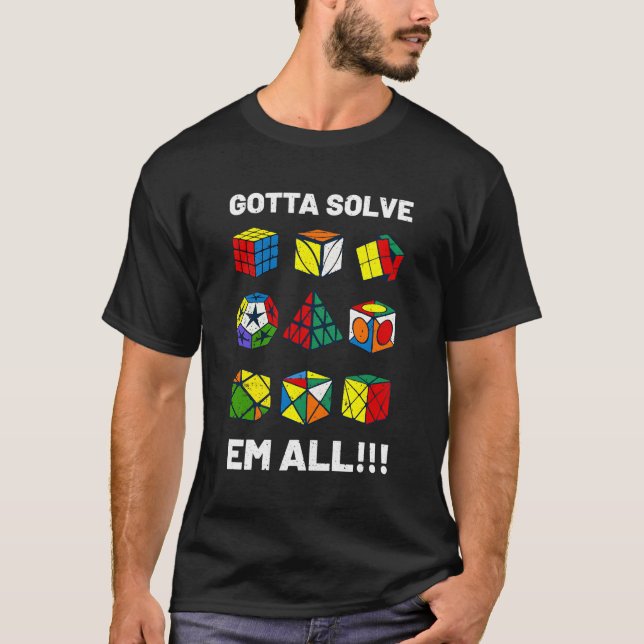 Camiseta Cubo de Quebra-cabeça competitivo tem que resolver (Frente)