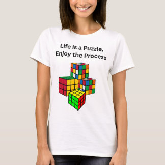 Camiseta Cubo de Quebra-Cabeça Retro de Rubik Design Gráfic