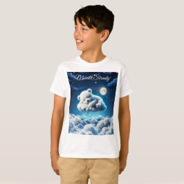 Camiseta Cubo de urso polar bonito nuvens fofinhas