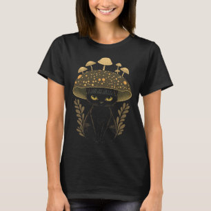 Camiseta Cubo-guagecore Aestético Gato-Cogumelo Mulheres Cr