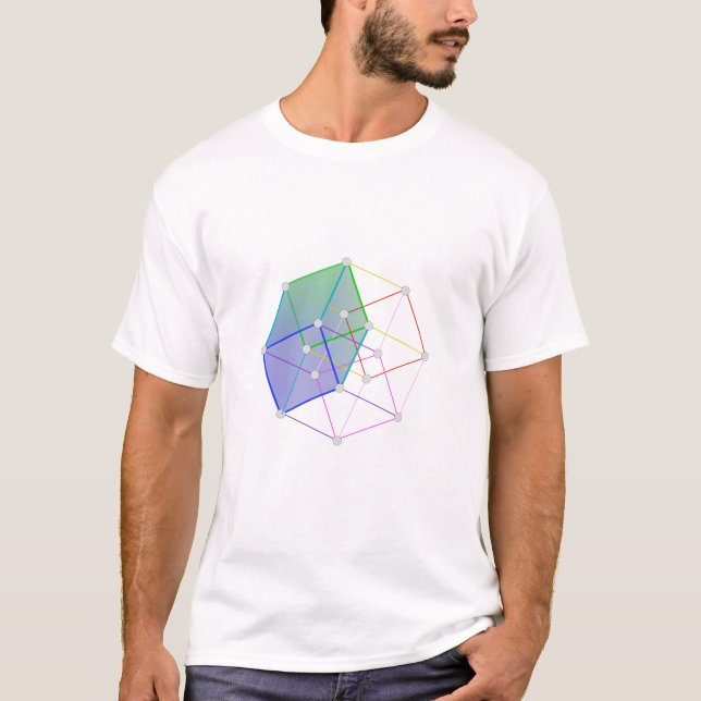 Camiseta Cubo Hyper 2 -- ciência legal em 4D! (Frente)