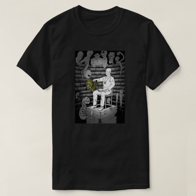 Camiseta Cubo Mágico com Monstros (Frente do Design)