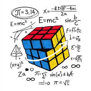 Camiseta Cubo Mágico de Matemática Geometria Fórmula Estéti