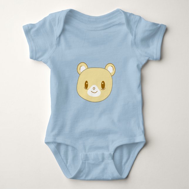 Camiseta Cubo-Urso-Bebê-Kawaii (Frente)