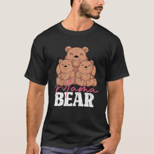 Camiseta Cubo-Urso-Bonito Porco Família Animal Mãe Mamãe