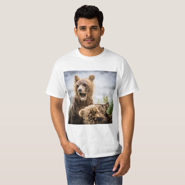 Camiseta Cubos Grizzly Procurando Sua Mãe (Frente Completa)