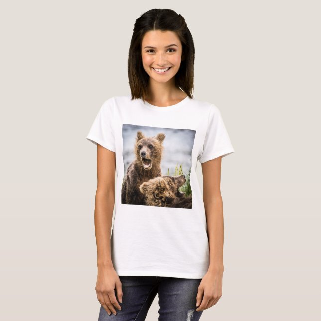 Camiseta Cubos Grizzly Procurando Sua Mãe (Frente Completa)