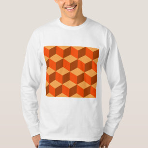 Camiseta Cubos laranja