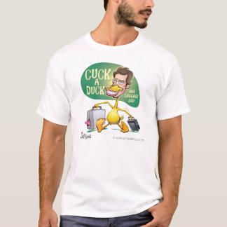 Camiseta Cuck uns desenhos animados do pato pela guarnição