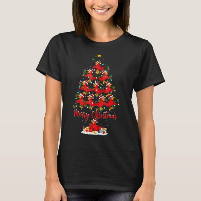 Camiseta Cuckoos Xmas Luzes Cuckoos Árvore de Natal (Frente)