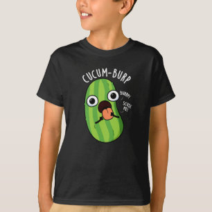 Camiseta Cucum-burp Piada de Pepino Engraçada Fundo Escuro