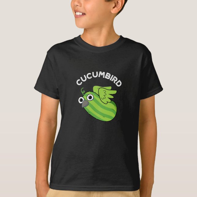 Camiseta Cucumbird Funny Veggie Pepino Pun Dardo BG (Frente)