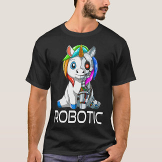 Camiseta Cudddding Robótico do Unicorn Engraçado Cyborg