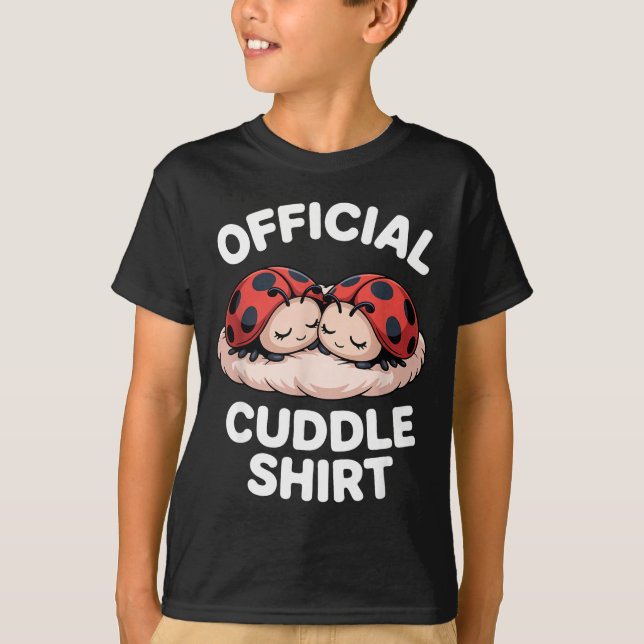 Camiseta Cuddle Shirt Cute Ladybug Couple Cozy  (Frente)