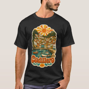 Camiseta Cudillero Espanha Lembrança de Viagem - Ilustração