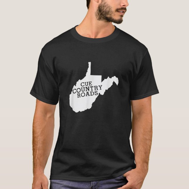Camiseta Cue Country Roads West Virginia (Frente)
