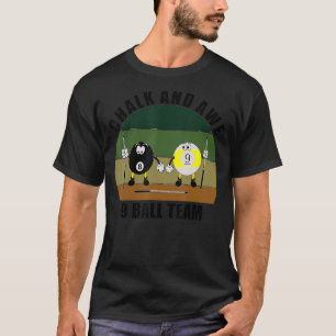 Camiseta Cue Sports Piscina Billiards Team Chalk E Awe 9 Ba